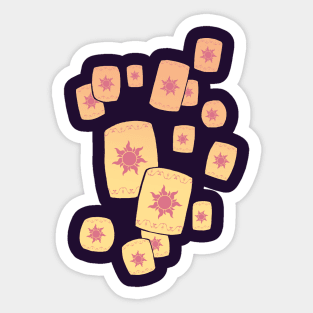 Floating Lanterns Gleam Sticker